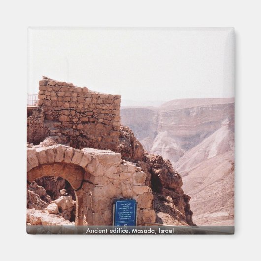 Ancient edifice, Masada, Israël Magneet (Voorkant)