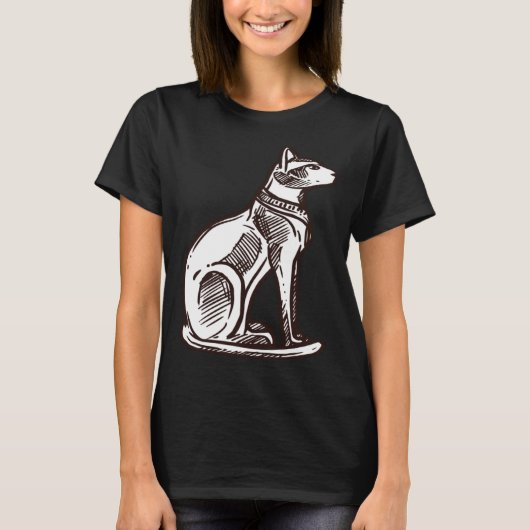 Ancient Egypt Cat Goddess Sacred Animal Deity God T-shirt (Voorkant)