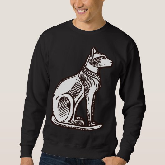 Ancient Egypt Cat Goddess Sacred Animal Deity God Trui (Voorkant)