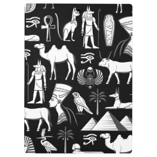 Ancient Egypt Hieroglyphic Symbol Pattern      Klembord (Achterkant)