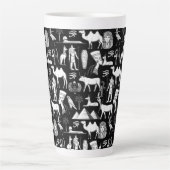 Ancient Egypt Hieroglyphic Symbol Pattern      Latte Mok (Voorkant)