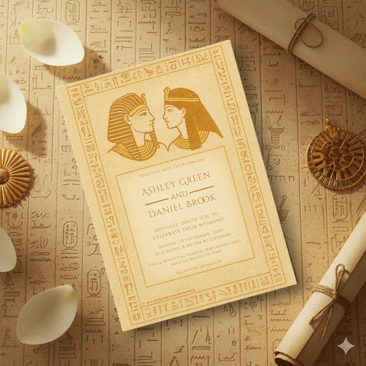 Ancient Egypt King And Queen Old Egyptian Wedding Kaart