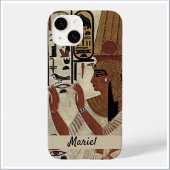 Ancient Egypt Queen in Black and Beige Case-Mate iPhone Case
