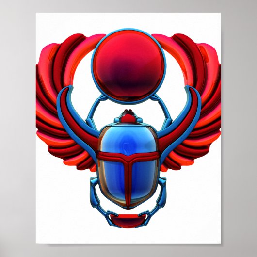 Ancient Egypt Scarab Beetle Poster (Voorkant)