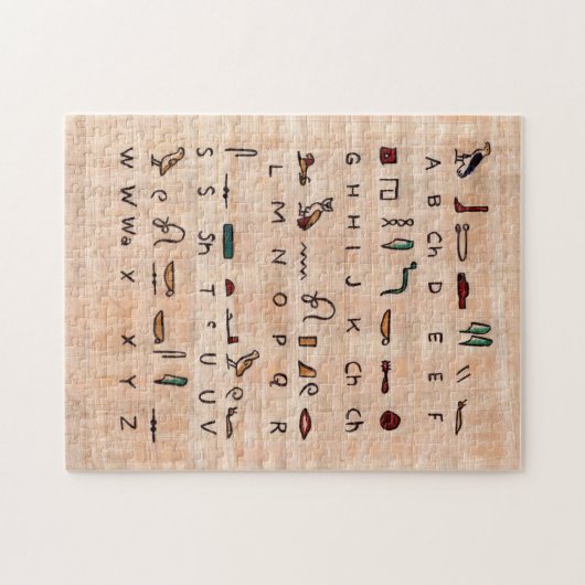 Ancient Egyptian Alphabet  Legpuzzel (Horizontaal)
