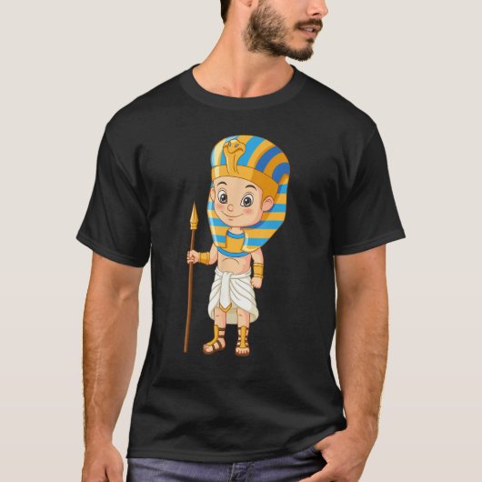 Ancient Egyptian Boy Pharaoh King Boys Girls Kids T-shirt (Voorkant)