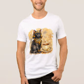 Ancient Egyptian Cat Bastet Mythology Design Tri-Blend Shirt (Voorkant)