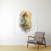 Ancient Egyptian Cobra Golden Uraeus Mythology Wandkleed (In situ)