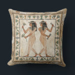 Ancient Egyptian Dancers Fresco Kussen<br><div class="desc">Invite the Joy and Elegance of the Nile into Your Home. Transform your living space with the vibrant energy of an ancient Theban festival. This exquisite Ancient Egyptian Dancers Throw Pillow captures the timeless beauty of a New Kingdom banquet fresco. It features two graceful musicians adorned in traditional semi-transparent pleated...</div>