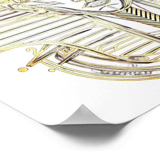 Ancient Egyptian Frame Design – Luxurious Pharaoh  Poster (Hoek)