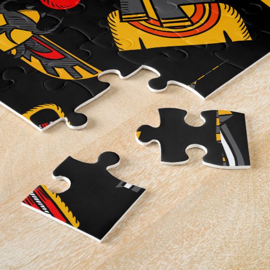 Ancient  Egyptian Hieroglyphic Pattern Background  Legpuzzel (Zijkant)