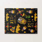 Ancient  Egyptian Hieroglyphic Pattern Background  Legpuzzel (Horizontaal)