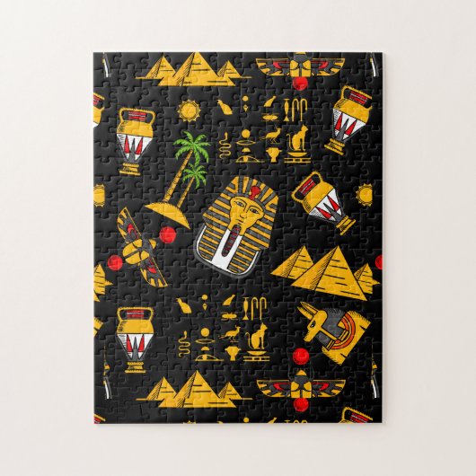 Ancient  Egyptian Hieroglyphic Pattern Background  Legpuzzel (Verticaal)