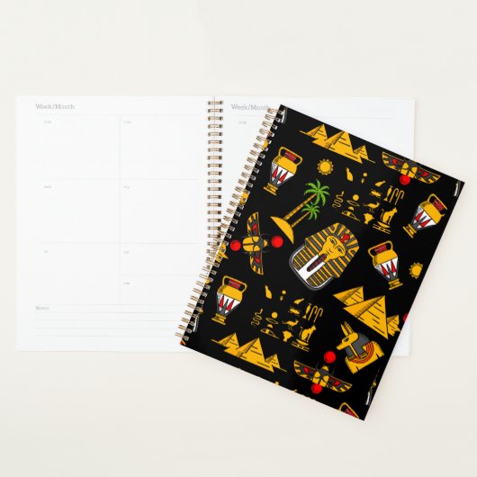 Ancient  Egyptian Hieroglyphic Pattern Background  Planner (Display)