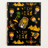 Ancient  Egyptian Hieroglyphic Pattern Background  Planner (Voorkant)