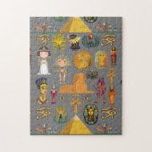 Ancient Egyptian Hieroglyphic -Pattern Pharaoh  Legpuzzel (Verticaal)