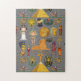 Ancient Egyptian Hieroglyphic -Pattern Pharaoh  Legpuzzel