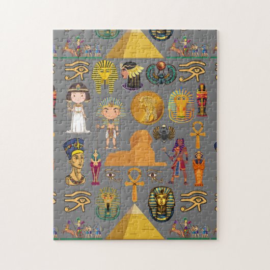 Ancient Egyptian Hieroglyphic -Pattern Pharaoh  Legpuzzel (Verticaal)