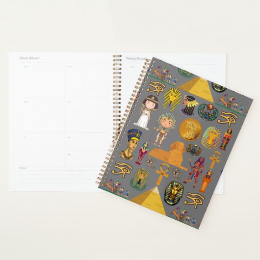 Ancient Egyptian Hieroglyphic -Pattern Pharaoh  Planner (Display)