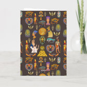 Ancient Egyptian Hieroglyphic Pattern Symbol       Kaart (Achterkant)