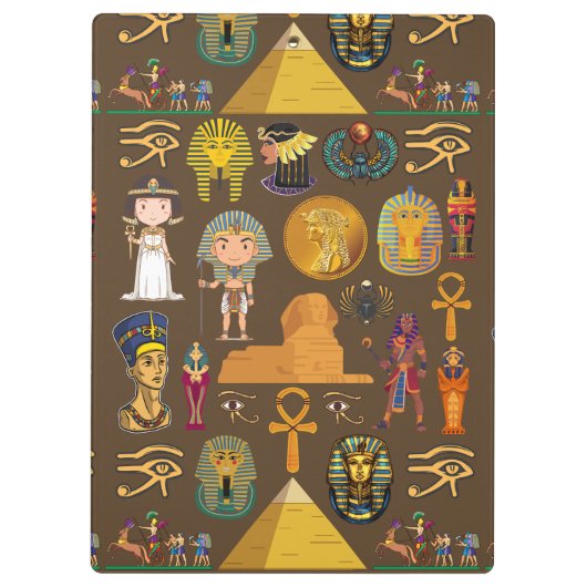 Ancient Egyptian Hieroglyphic -Pattern Symbol Klembord (Achterkant)