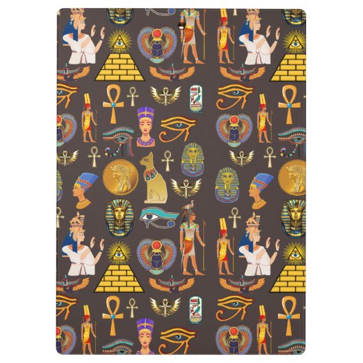 Ancient Egyptian Hieroglyphic Pattern Symbol       Klembord (Achterkant)