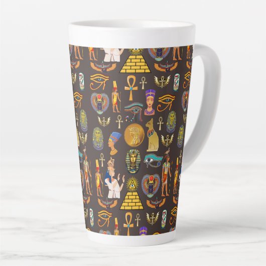 Ancient Egyptian Hieroglyphic Pattern Symbol       Latte Mok (Rechterhoek)