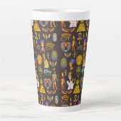 Ancient Egyptian Hieroglyphic Pattern Symbol       Latte Mok (Voorkant)