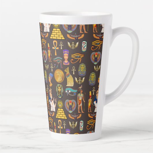 Ancient Egyptian Hieroglyphic Pattern Symbol       Latte Mok (Rechts)