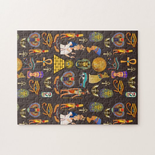 Ancient Egyptian Hieroglyphic Pattern Symbol       Legpuzzel (Horizontaal)