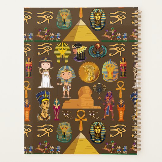 Ancient Egyptian Hieroglyphic -Pattern Symbol  Planner (Achterkant)