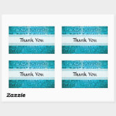 Ancient Egyptian Hieroglyphs Blue Hartelijk dank Rechthoekige Sticker (Vel)