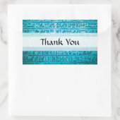 Ancient Egyptian Hieroglyphs Blue Hartelijk dank Rechthoekige Sticker (Tas)