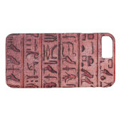 Ancient Egyptian Hieroglyphs Red iPhone 7 Hoesje (Achterkant (Horizontaal))