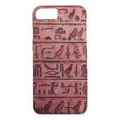 Ancient Egyptian Hieroglyphs Red iPhone 7 Hoesje (Achterkant)