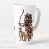 Ancient Egyptian Hunt with Leopards Latte Mok (Rechterhoek)