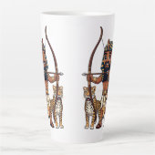 Ancient Egyptian Hunt with Leopards Latte Mok (Voorkant)