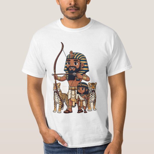 Ancient Egyptian Hunt with Leopards T-shirt (Voorkant)