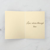 Ancient Egyptian Lotus Valentine Watercolor Art Kaart (Binnen)