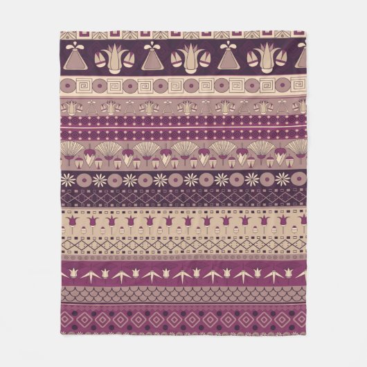 Ancient Egyptian ornament Tribal seamless pattern. Fleece Deken (Voorkant)