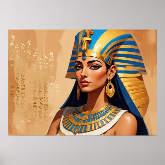 Ancient Egyptian Pharaoh Art – Timeless Pharaonic  Poster (Voorkant)