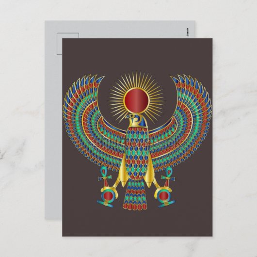 Ancient Egyptian Postcard | Pharaonic Art Design b Feestdagenkaart (Voorkant / Achterkant)
