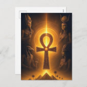 Ancient Egyptian Postcard | Pharaonic Art Design b Feestdagenkaart (Voorkant / Achterkant)