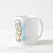 Ancient Egyptian Queen Nefertiti Bust Sketch Koffiemok (Voorkant rechts)