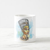 Ancient Egyptian Queen Nefertiti Bust Sketch Koffiemok (Center)