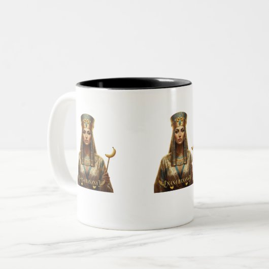 Ancient Egyptian Royalty Mug – Whimsical Pharaoh D Tweekleurige Koffiemok (Voorkant links)