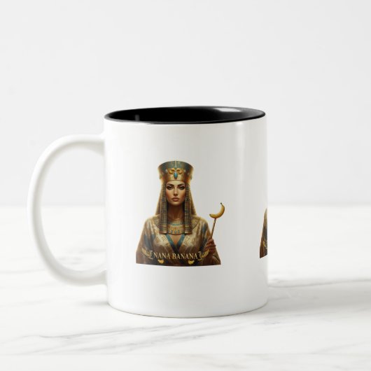 Ancient Egyptian Royalty Mug – Whimsical Pharaoh D Tweekleurige Koffiemok (Links)