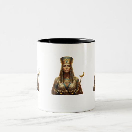 Ancient Egyptian Royalty Mug – Whimsical Pharaoh D Tweekleurige Koffiemok (Center)