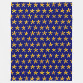 Ancient Egyptian Style Star Pattern v2 - Deep Navy Fleece Deken (Voorkant)