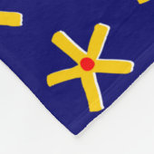 Ancient Egyptian Style Star Pattern v2 - Deep Navy Fleece Deken (Hoek)